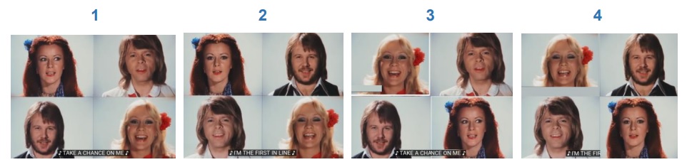 ABBA vowels and consonants